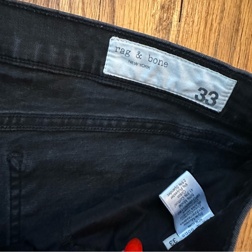 Rag & Bone Black Ankle Skinny Jeans - Picture 6 of 8